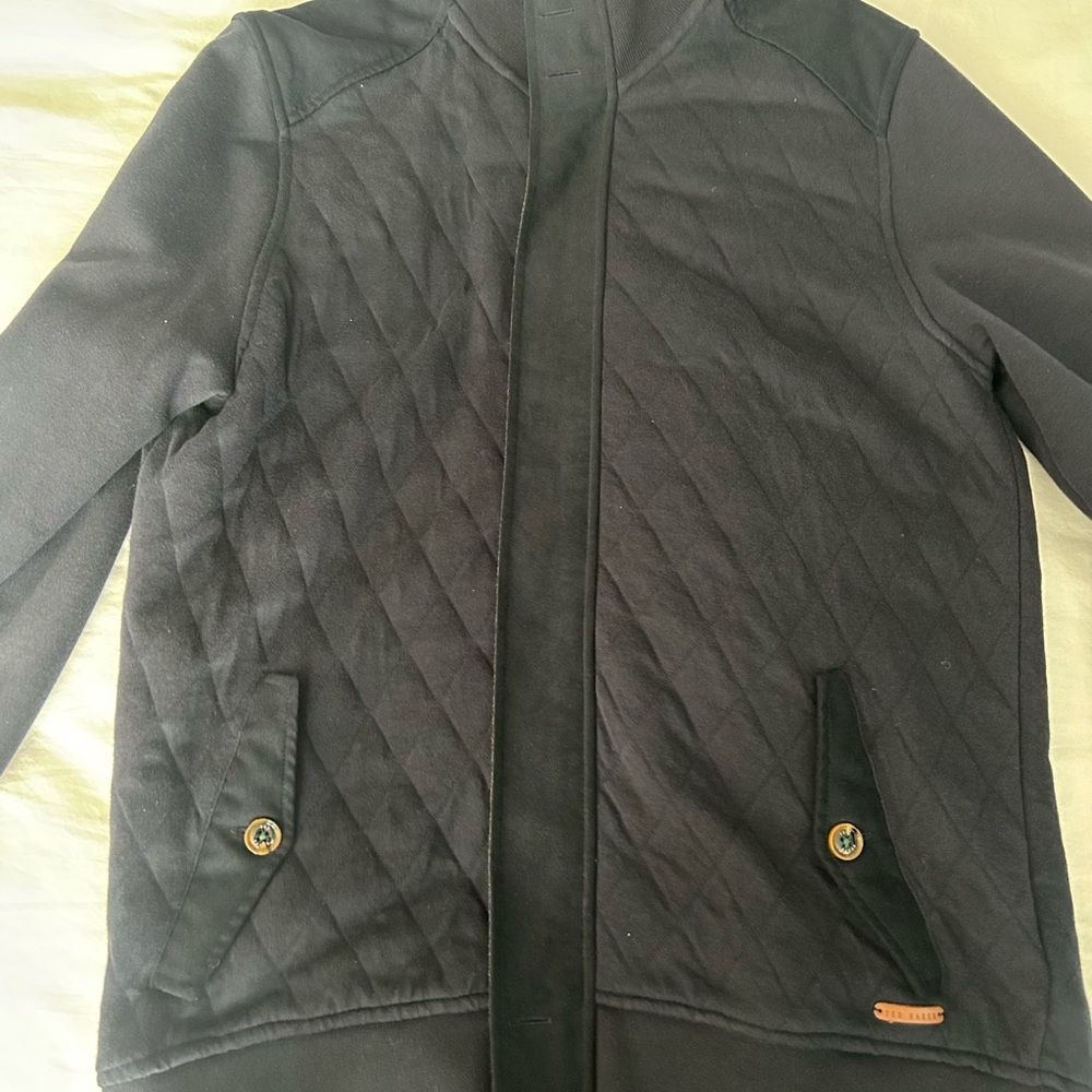 Ted Baker Gray and Green Quilted Jacket